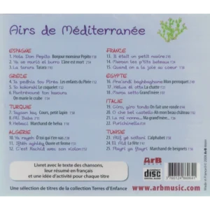 Airs de Méditerranée CD verso