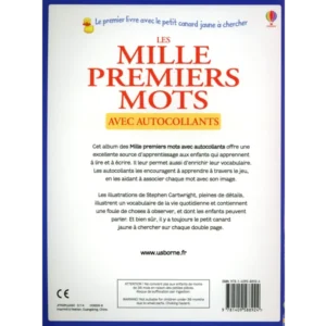 Les mille premiers mots avec autocollants verso