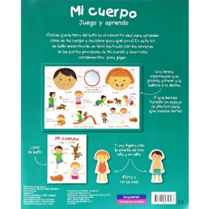 Mi cuerpo - Juego y aprendo en la bañera - Ensemble livre pour jouer dans le bain en espagnol - verso