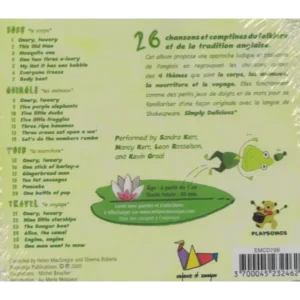 Five little frogs CD anglais verso
