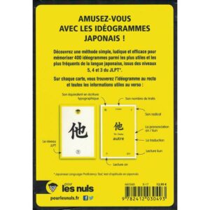 Le japonais pour les nuls : 400 flashcards - verso