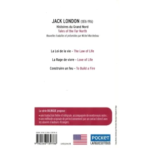 Histoires du grand nord de Jack London - édition bilingue français-anglais - verso