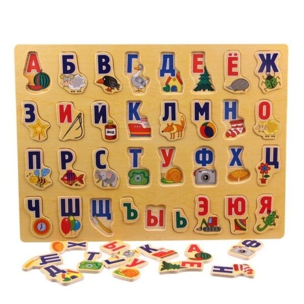 Puzzle en bois alphabet russe