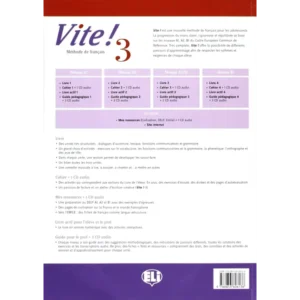 VITE ! 3 - FLE - Guide pédagogique du prof - 4ème de couv.