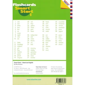 Smart Start 1 - Flashcards American English verso