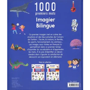Imagier bilingue 1000 premiers mots Français - Allemand verso