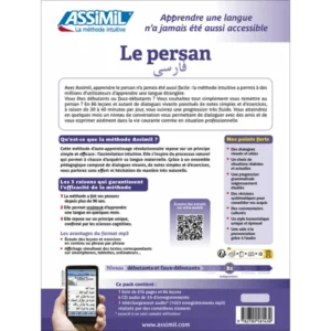 Le persan - superpack Livre + CD + téléchargement audio - verso